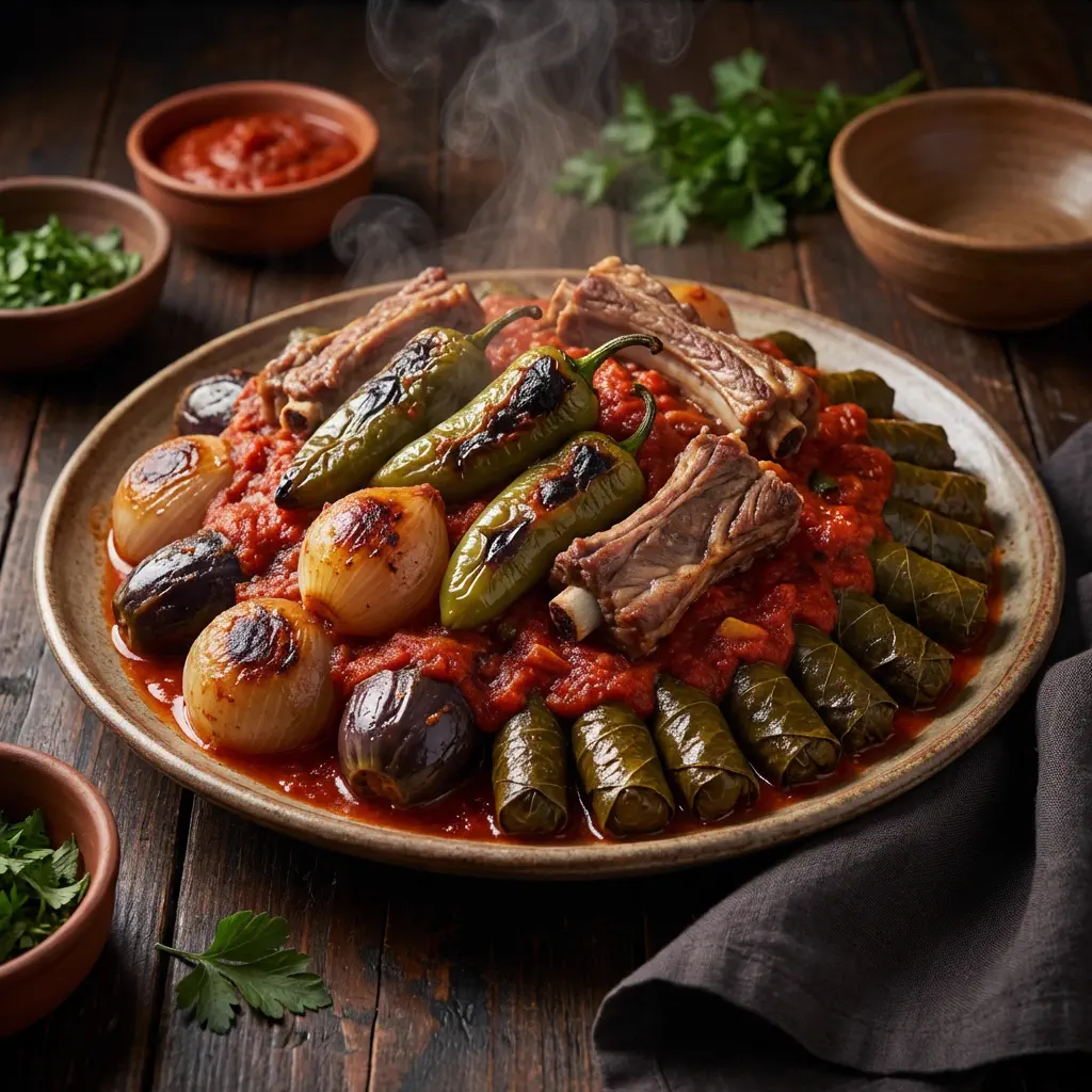 طبق دولمة عراقية من مطعم خاتون